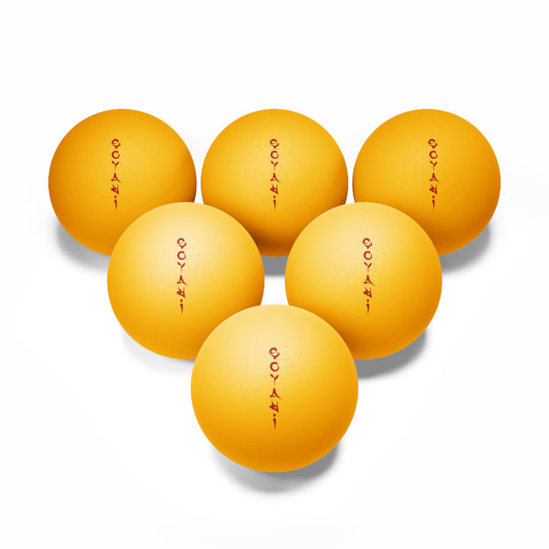 Soyari Pong (6-Pack) — Red Vertical 'Soyari' Logo Table Tennis Balls